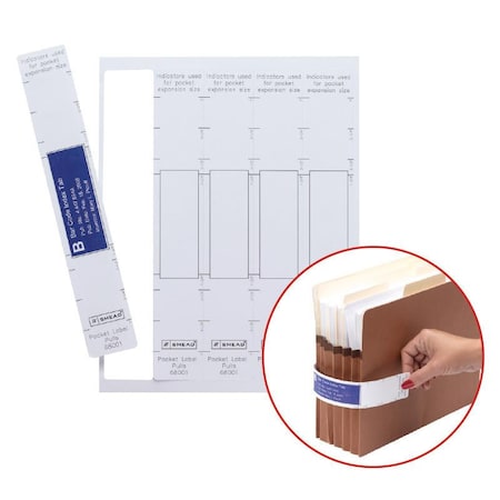 Smead Viewable Pocket Label Pulls, 45/PK, White PK SMD68001